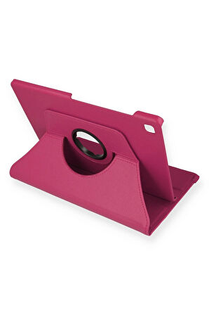 Samsung Galaxy P610 Tab S6 Lite 10.4 Kılıf 360 Tablet Deri Kılıf - Pembe