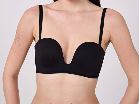 Freshness Msf05 Destekli V Dekolte Lazer Kesim Sütyen