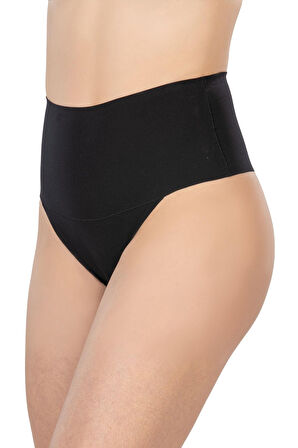 Siyah Mı 2806 Lazer Kesim Yüksek Bel İz Yapmaz String