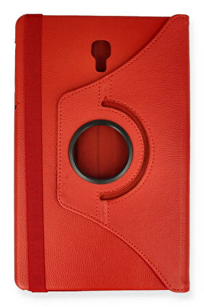 Samsung Galaxy T590 Tab A 10.5 Kılıf 360 Tablet Deri Kılıf - Kırmızı