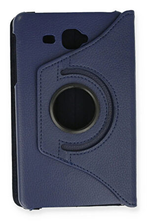 Samsung Galaxy T280 Tab A 7 Kılıf 360 Tablet Deri Kılıf - Lacivert