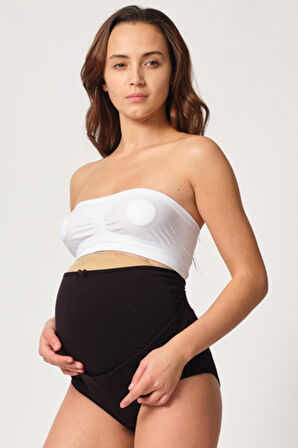 Siyah Mı Emay 2825 Cotton Hamile Karın Destekleyici Slip Korse