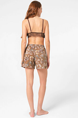 Anıl 5799 Kadın Sabahlık, Bralet Ve Şort Takım