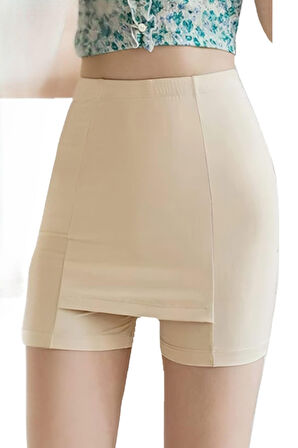 Çift Katmanlı Etek Altı Şort Korse Kadın 4432