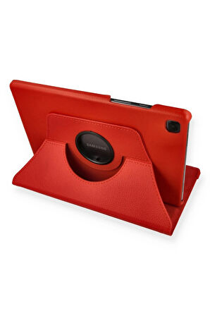 Samsung Galaxy Tab A7 10.4 Kılıf 360 Tablet Deri Kılıf - Kırmızı