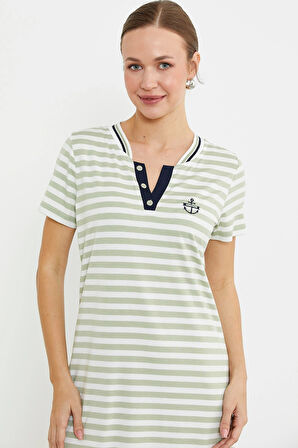 Sementa 77490 Marine Yaka Detaylı Penye Elbise