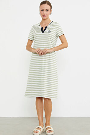 Sementa 77490 Marine Yaka Detaylı Penye Elbise