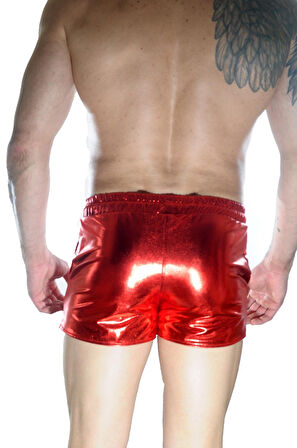 Erkek Kırmızı Lame Short