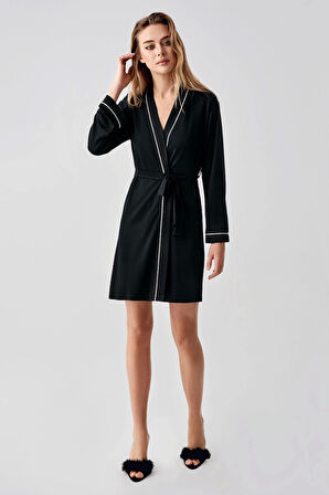 Freshness 324 Kadın 4'lü Sabahlıklı Şorlu Pijama Takımı