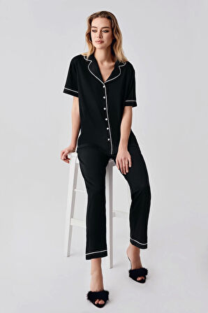 Freshness 324 Kadın 4'lü Sabahlıklı Şorlu Pijama Takımı