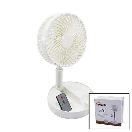 Kumandalı Mini Fan M.üstü Vantilatör Katlanır Fan=19.7cm - Uzayan Ayak=35-102cm Telefonluklu Usb Şarj