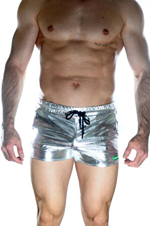 Erkek Gümüş Lame Short