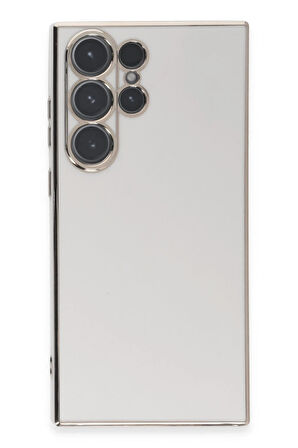 Samsung Uyumlu Galaxy S23 Ultra Kılıf Volet Silikon - Beyaz