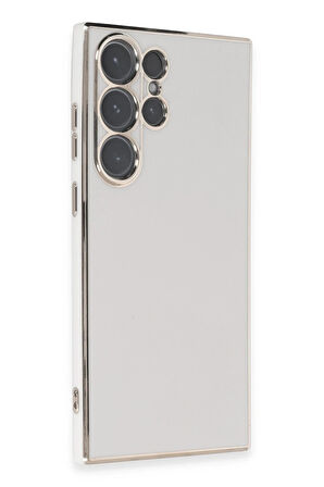 Samsung Uyumlu Galaxy S23 Ultra Kılıf Volet Silikon - Beyaz