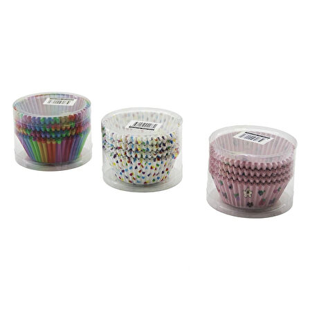1200 Adet Yuvarlak - İnce Muffin Kağıt Kek Kapsülü Ağız Çap: 6.5cm - Derinlik: 2.5cm