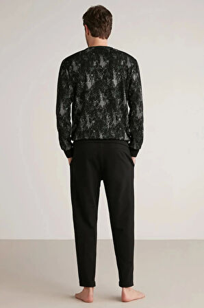 Nautıca M626 Erkek Uzun Kollu Yuvarlak Yaka Pijama Takımı