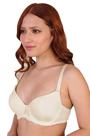 Ekru Mı 189d Pedli Dantelli Balenli Sütyen