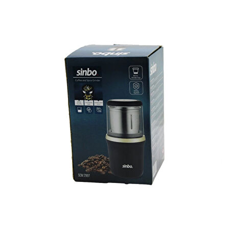 Kahve - Baharat Öğütücü Çelik Bıçak - Öğütme Haznesi=100gr 200w Bas Çalıştır Kapak=mika Kristal Pls Scm-2997