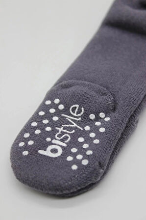 Tekli Kaymaz Mix Havlu Külotlu Çorap 50501 Antrasit