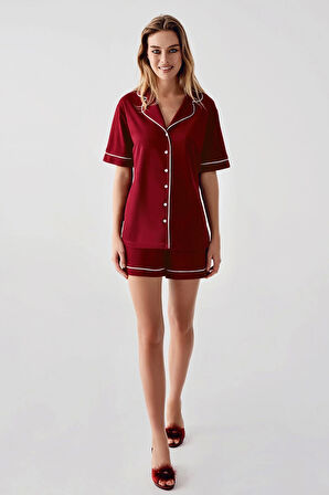 Freshness 324 Kadın 4'lü Sabahlıklı Şorlu Pijama Takımı