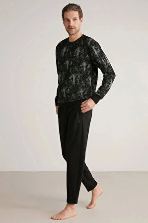 Nautıca M626 Erkek Uzun Kollu Yuvarlak Yaka Pijama Takımı