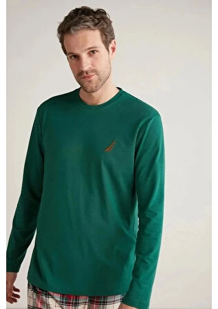 Nautıca M630 Erkek Uzun Kollu Ekoseli Pijama Takımı