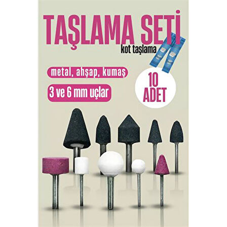  Seramik Uçlu Taşlama Seti Metal Alüminyum Çelik Dremel Uçlu Taşlama Kot Taşlama
