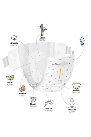 Sleepy Bio Natural Bebek Bezi Gross Paket 3 Beden 4-9 Kg 100 Adet