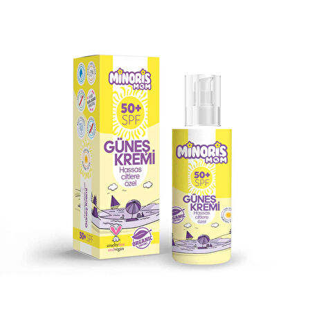Minoris Mom Organik Hassas Ciltler İçin Güneş Kremi 50SPF 150 ml