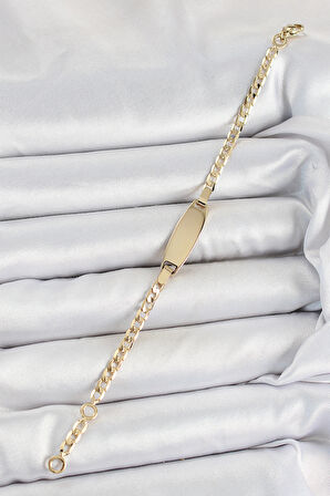 Pirinç Oval Model Gold Renk Xuping Bebek Künyesi - TJ-BB7435