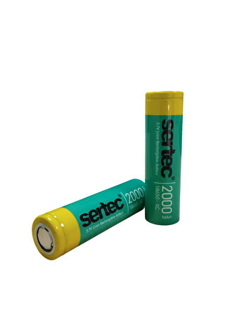 18650 3.7V 2000 Mah 1C Li-Ion Şarjlı Pil
