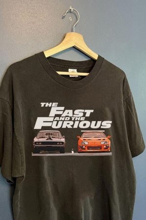 The Fast and The Furious Baskılı Unisex Oversize Vintage T-shirt