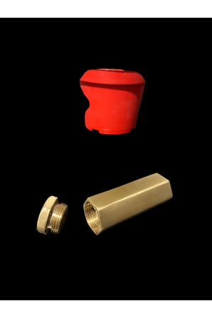El Yapımı Som Pirinç Tuzluk – 2.5x7.5 cm | Şık ve Dayanıklı Altıgen Tasarım