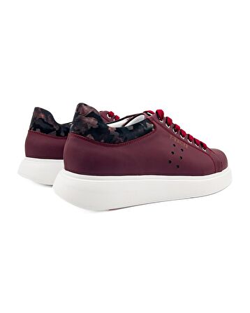 T-Racer Hakiki Deri Bordo Erkek Sneaker Numara 44