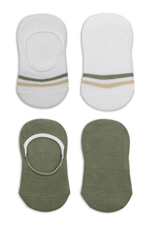 Bistyle 2'li Penye Babet Silikon Çemberli Çorap 30102 Nil Beyaz