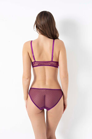 Balensiz Desteksiz Dolgusuz Dantelli Bralet Sütyen Ve Slip Takım