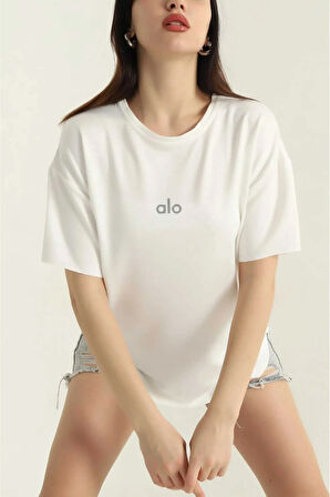 Oversize Kısa Kollu Kadın T-Shirt-Al@