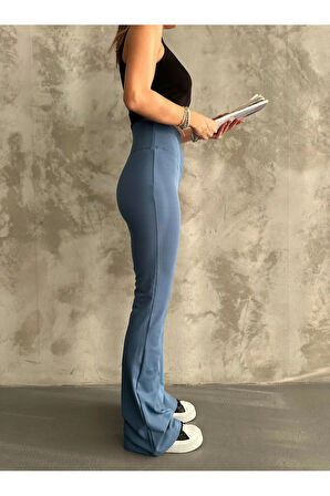 Kadın Tayt. İspanyol Paça, Yüksek Bel, Toparlayıcı, İç göstermez. Şardonlu Kışlık Tayt.