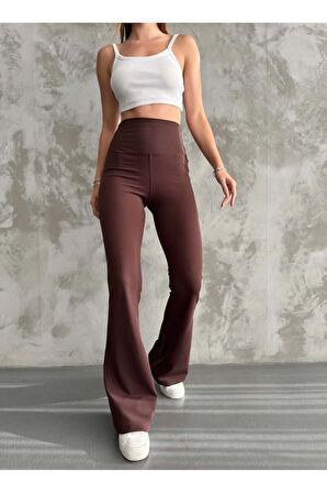 Kadın Tayt. İspanyol Paça, Yüksek Bel, Toparlayıcı, İç göstermez. Şardonlu Kışlık Tayt.