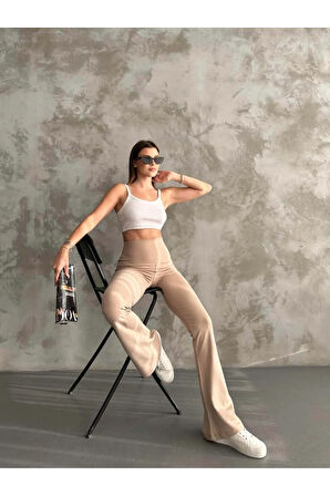 Kadın Tayt. İspanyol Paça, Yüksek Bel, Toparlayıcı, İç göstermez. Şardonlu Kışlık Tayt.