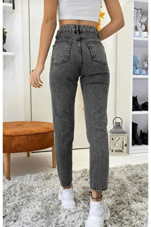 Yüksek Bel Mom Jean Kadın Kot Pantolon