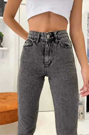 Yüksek Bel Mom Jean Kadın Kot Pantolon