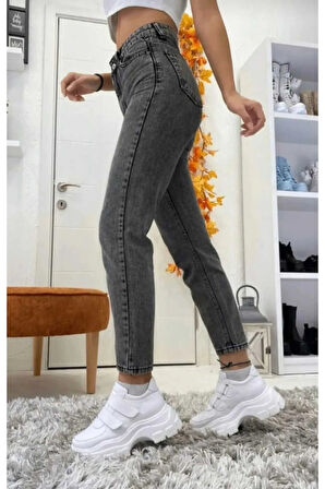 Yüksek Bel Mom Jean Kadın Kot Pantolon