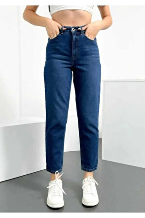 Yüksek Bel Mom Jean Kadın Kot Pantolon