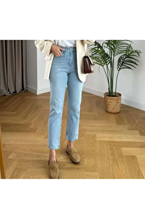 Yüksek Bel Mom Jean Kadın Kot Pantolon