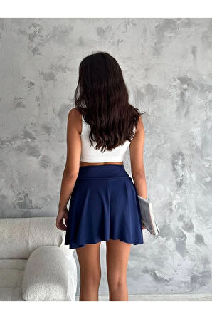 Yüksek Bel Toparlayıcı İç Göstermez QysKumaş Kadın Tayt Etek