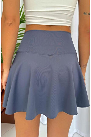 Yüksek Bel Toparlayıcı İç Göstermez QysKumaş Kadın Tayt Etek