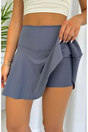 Yüksek Bel Toparlayıcı İç Göstermez QysKumaş Kadın Tayt Etek