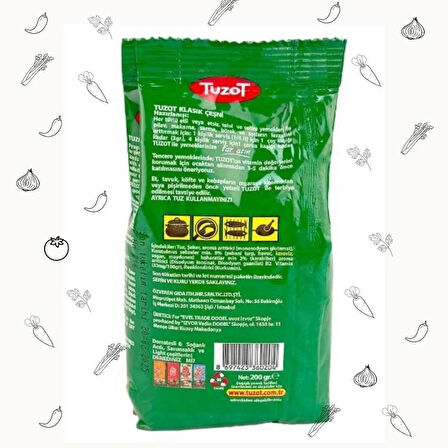 TUZOT KLASİK MAKEDONYA ÜRETİMİ SEBZELİÇEŞNİ 200 G