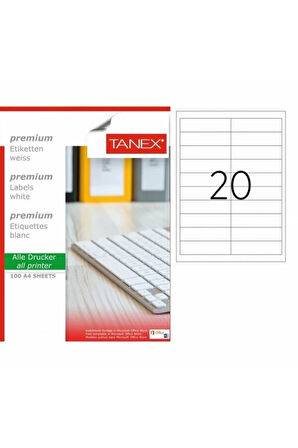 Tw-2020 95x26mm Lazer Etiket 100 Lü
